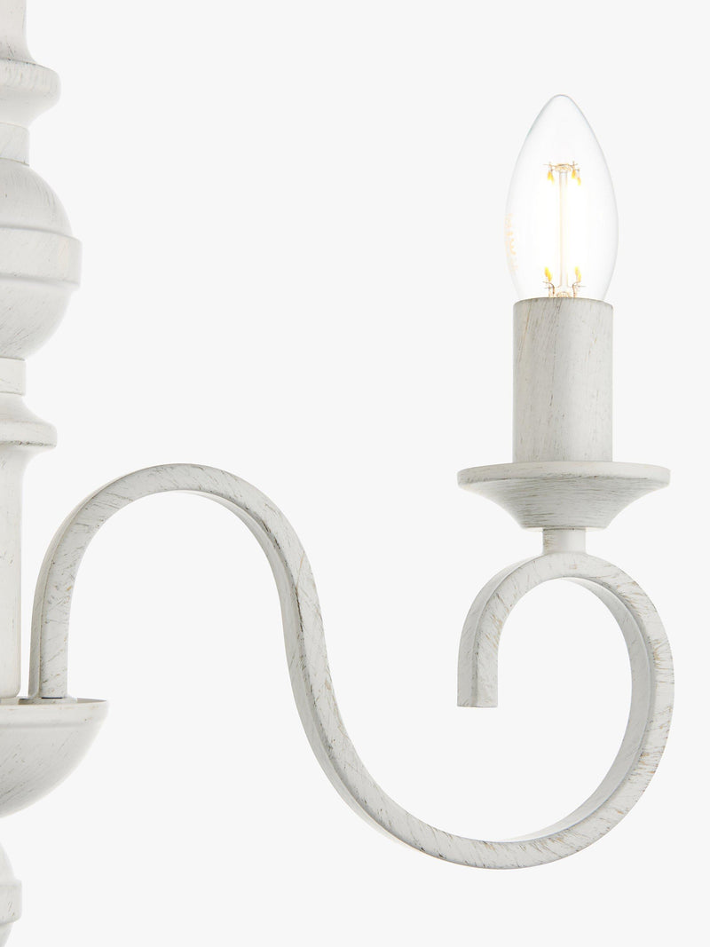 John Lewis Carlita white 3-arm ceiling light 40x42x42cm, imported from the UK
