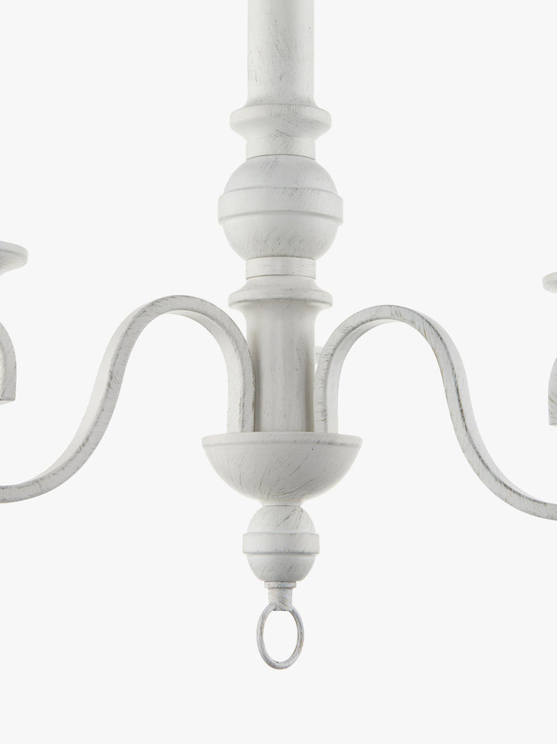 John Lewis Carlita white 3-arm ceiling light 40x42x42cm, imported from the UK