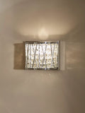John Lewis crystal drum wall light chrome finish, imported from the UK