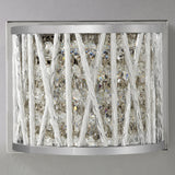 John Lewis crystal drum wall light chrome finish, imported from the UK