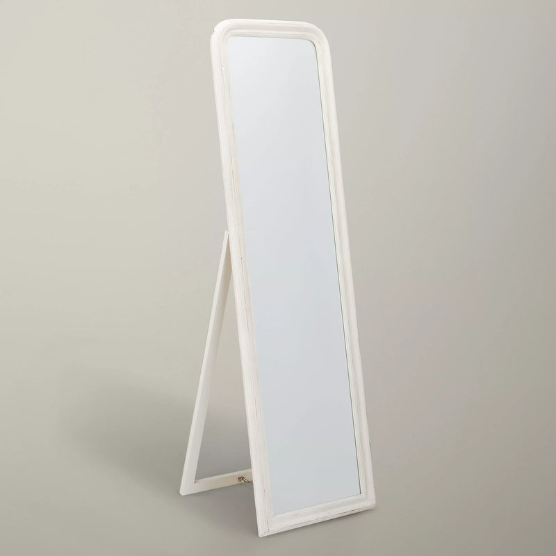 John Lewis Distressed Cheval Mirror Cream 170x50cm, imported from the UK