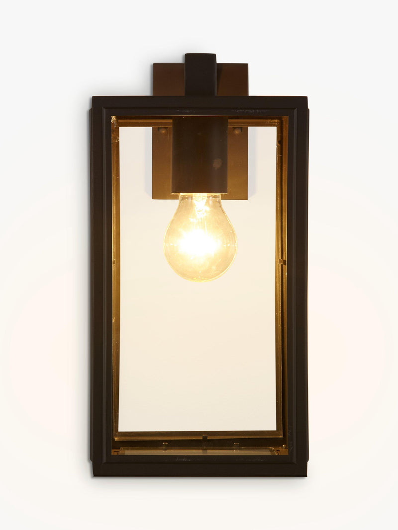 John Lewis Louvre outdoor glass lantern coffee finish, imported from the UK