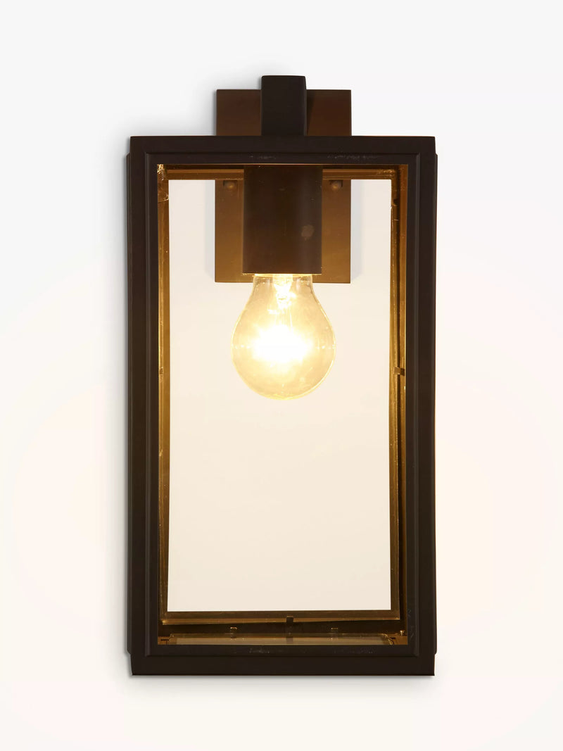 John Lewis Louvre outdoor glass lantern coffee finish, imported from the UK