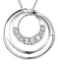 Jools by Jenny Brown Infinity Circles pendant rhodium - British product