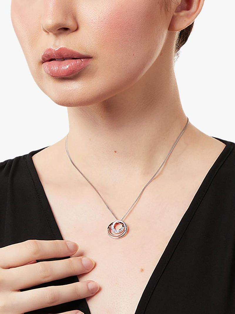 Jools by Jenny Brown Infinity Circles pendant rhodium - British product