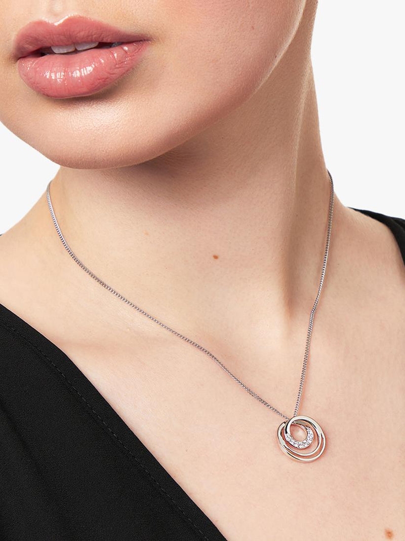 Jools by Jenny Brown Infinity Circles pendant rhodium - British product