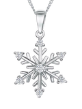 Jools by Jenny Brown snowflake pendant cubic zirconia chain 16 inches - British product