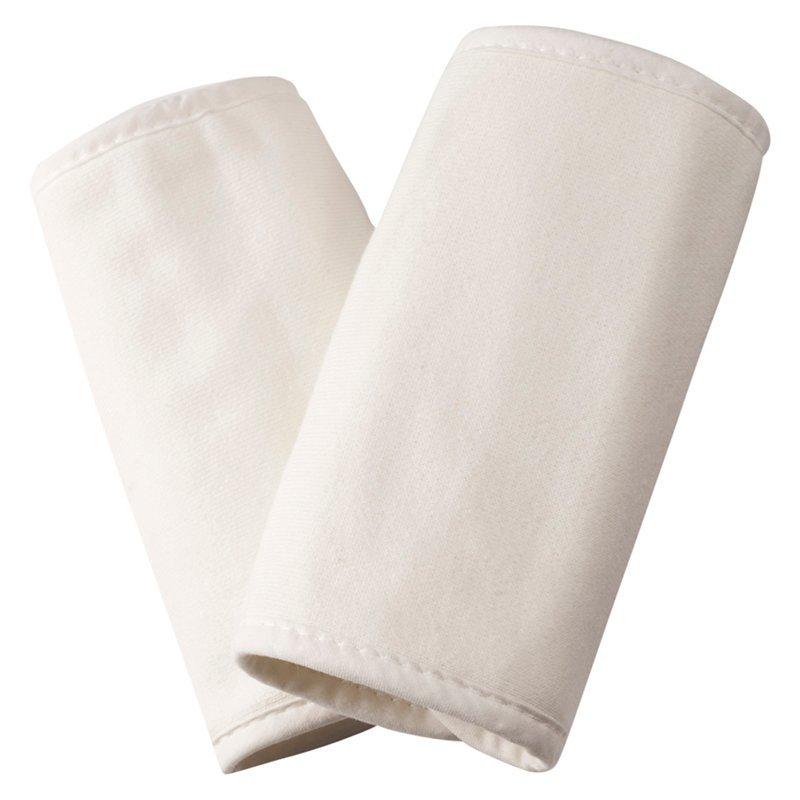 Ergobaby organic cotton teething pads for baby carrier straps in cream - British product