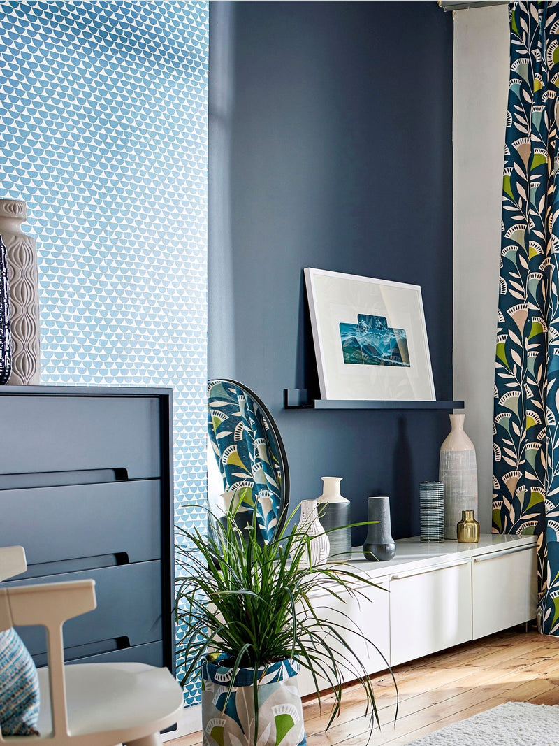 Scion Blue Kielo wallpaper 10.05 metre roll - British product