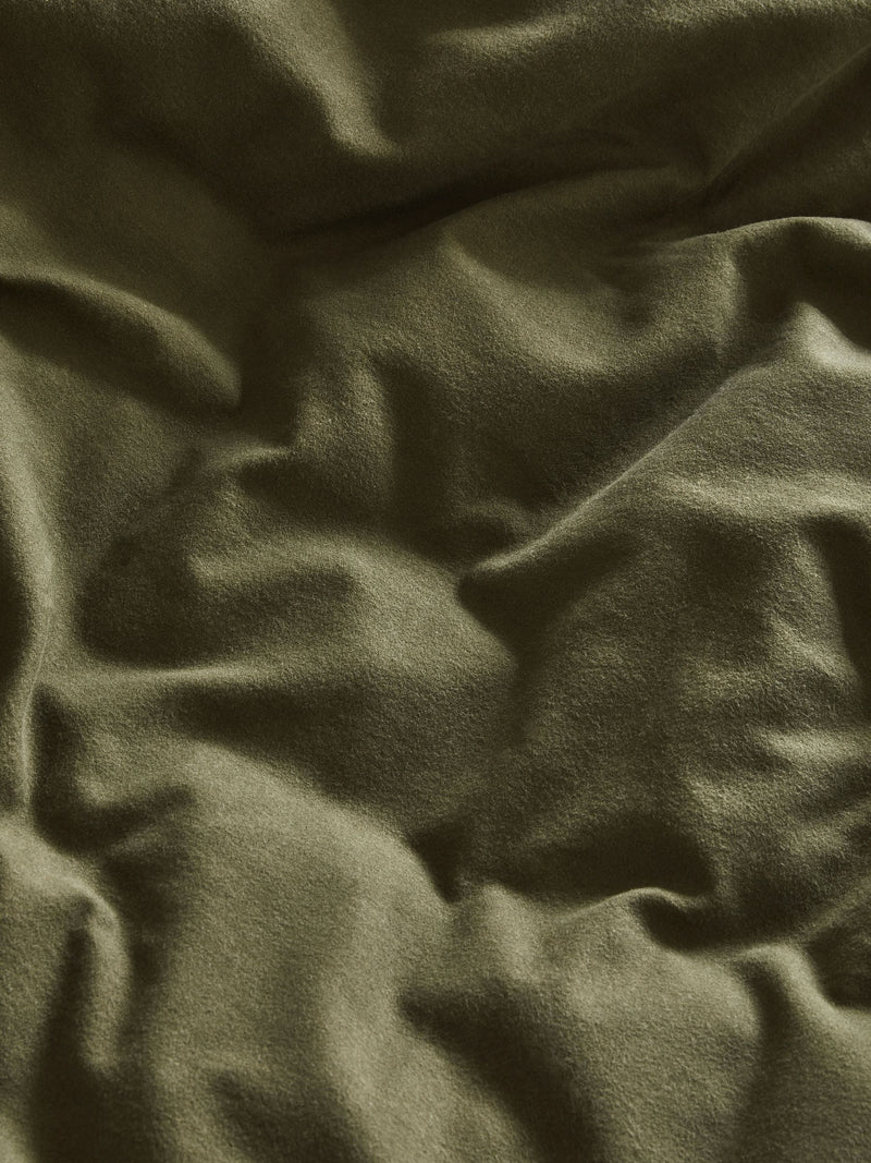 Dark green duvet cover and pillowcase set - British product