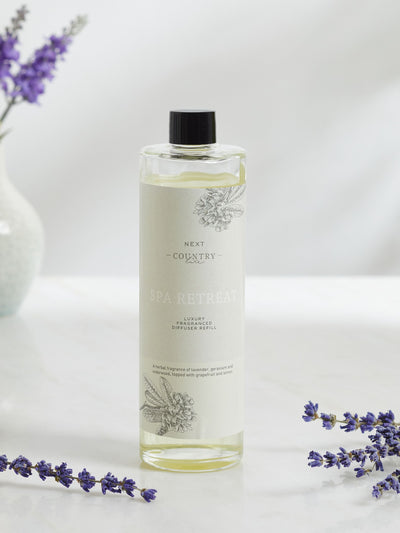 Next Country Luxe Spa Retreat Lavender and Geranium Reed Diffuser Refill 200ml- Buy online at McGrocer