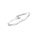 Jools by Jenny Brown polished cubic zirconia slender bangle, UK version