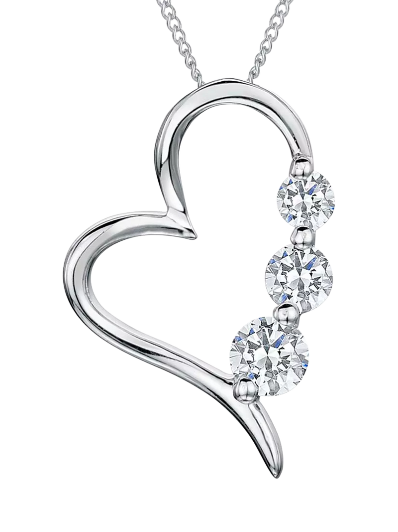 Jools by Jenny Brown heart pendant cubic zirconia stones (British brand)