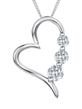 Jools by Jenny Brown heart pendant cubic zirconia stones (British brand)