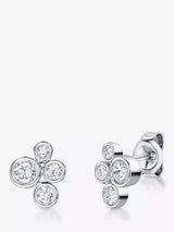 John Lewis Jools by Jenny Brown Rhodium Plated Silver Cubic Zirconia Bubbles Drop Earrings- Buy online at McGrocer