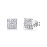 Jools by Jenny Brown square pavé set stud earrings (British brand)