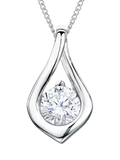 Jools by Jenny Brown silver cubic zirconia pendant, imported from the UK