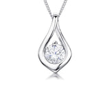 Jools by Jenny Brown silver cubic zirconia pendant, imported from the UK