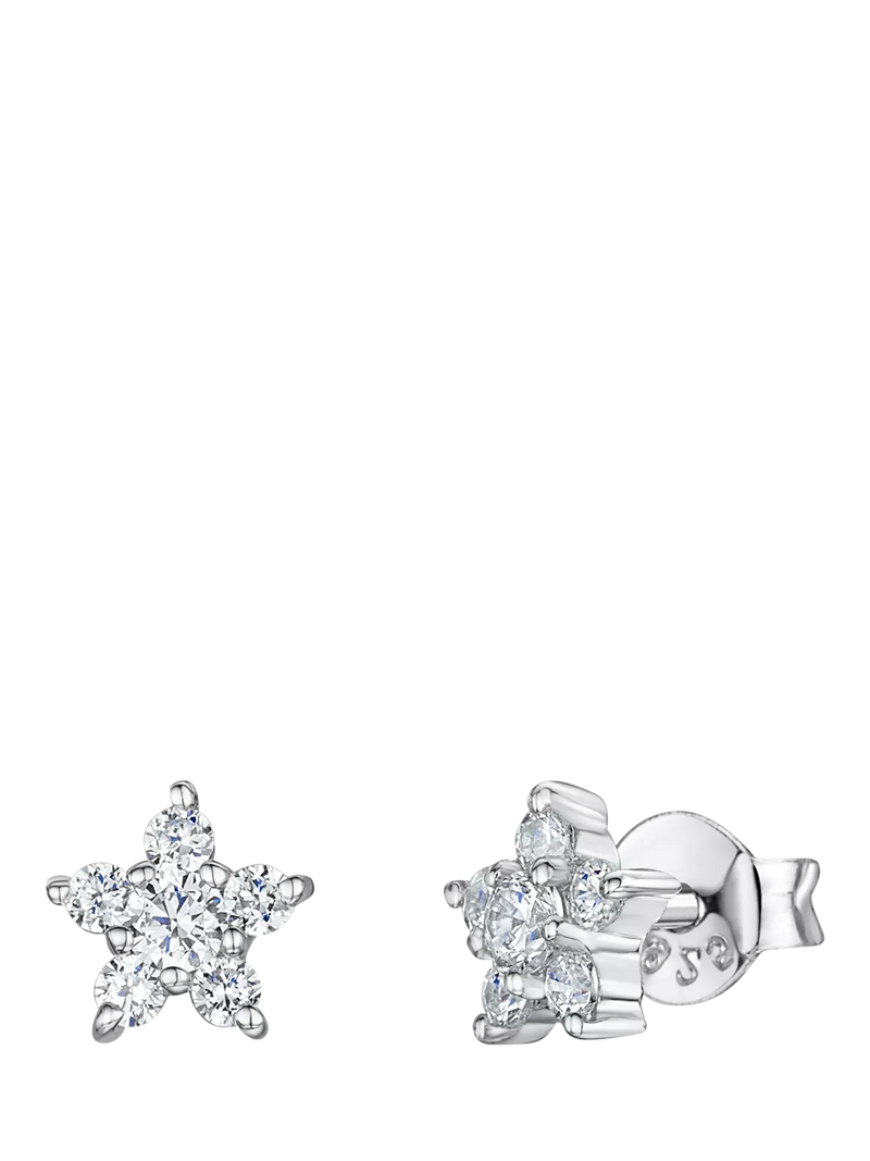 Jools by Jenny Brown cubic zirconia star stud earrings small (British brand)