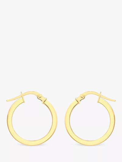 John Lewis IBB 9ct Yellow Gold Creole Hoop Medium Earrings- Buy online at McGrocer