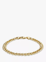 John Lewis IBB 9ct Yellow Gold Rollerball Bracelet, 19cm- Buy online at McGrocer