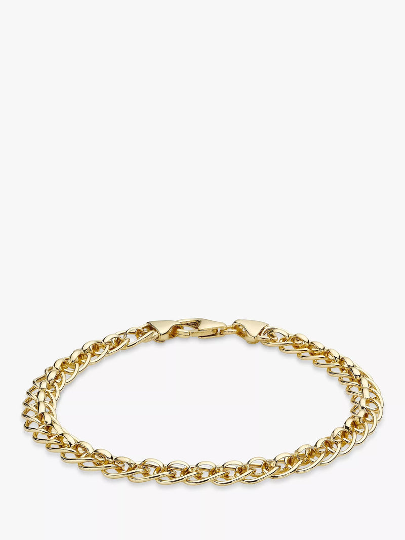 IBB 9ct yellow gold rollerball bracelet 19cm, UK version
