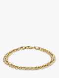 IBB 9ct yellow gold rollerball bracelet 19cm, UK version