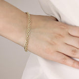 IBB 9ct yellow gold rollerball bracelet 19cm, UK version