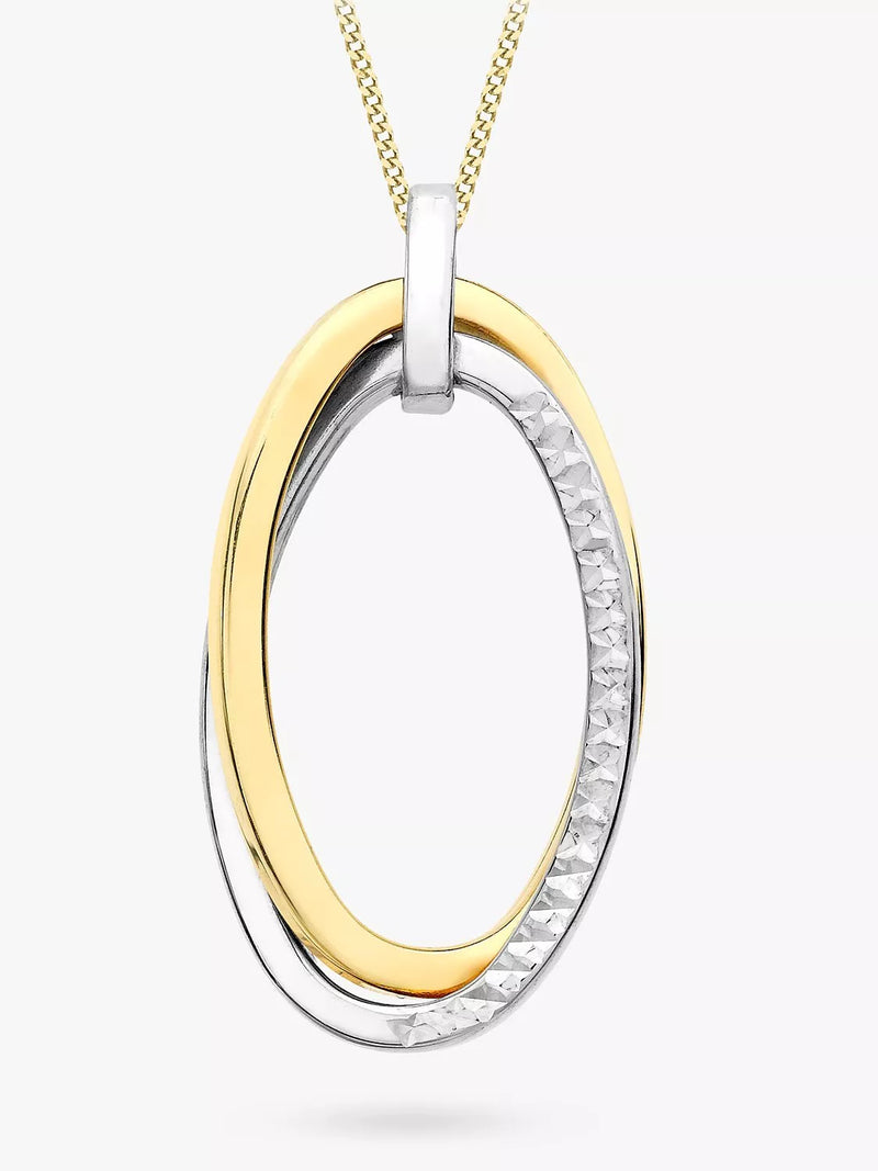 IBB 9ct two colour gold pendant necklace - British product