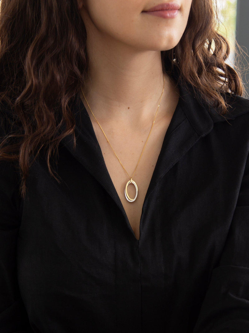 IBB 9ct two colour gold pendant necklace - British product