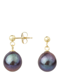 E.W Adams 9ct Gold Freshwater Pearl Drop Earrings