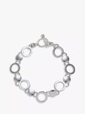 Andea sterling silver discs and circles bracelet 19cm (British brand)