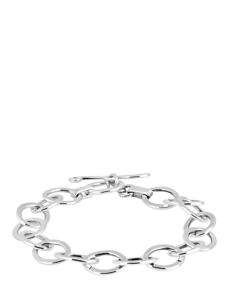 Andea sterling silver oval textured bracelet 19cm, imported from the UK