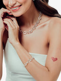 Andea sterling silver oval textured bracelet 19cm, imported from the UK