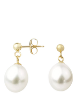 John Lewis E.W Adams 9ct Gold Freshwater Pearl Drop Earrings- Buy online at McGrocer