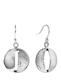 Andea sterling silver drop earrings smooth and textured 3cm, imported from the UK