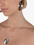 Andea sterling silver drop earrings smooth and textured 3cm, imported from the UK