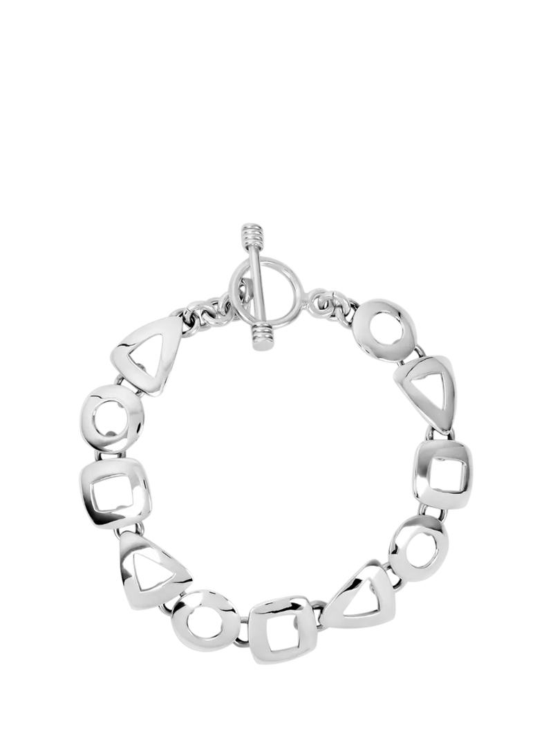 Andea sterling silver bracelet with cut out shapes, UK version