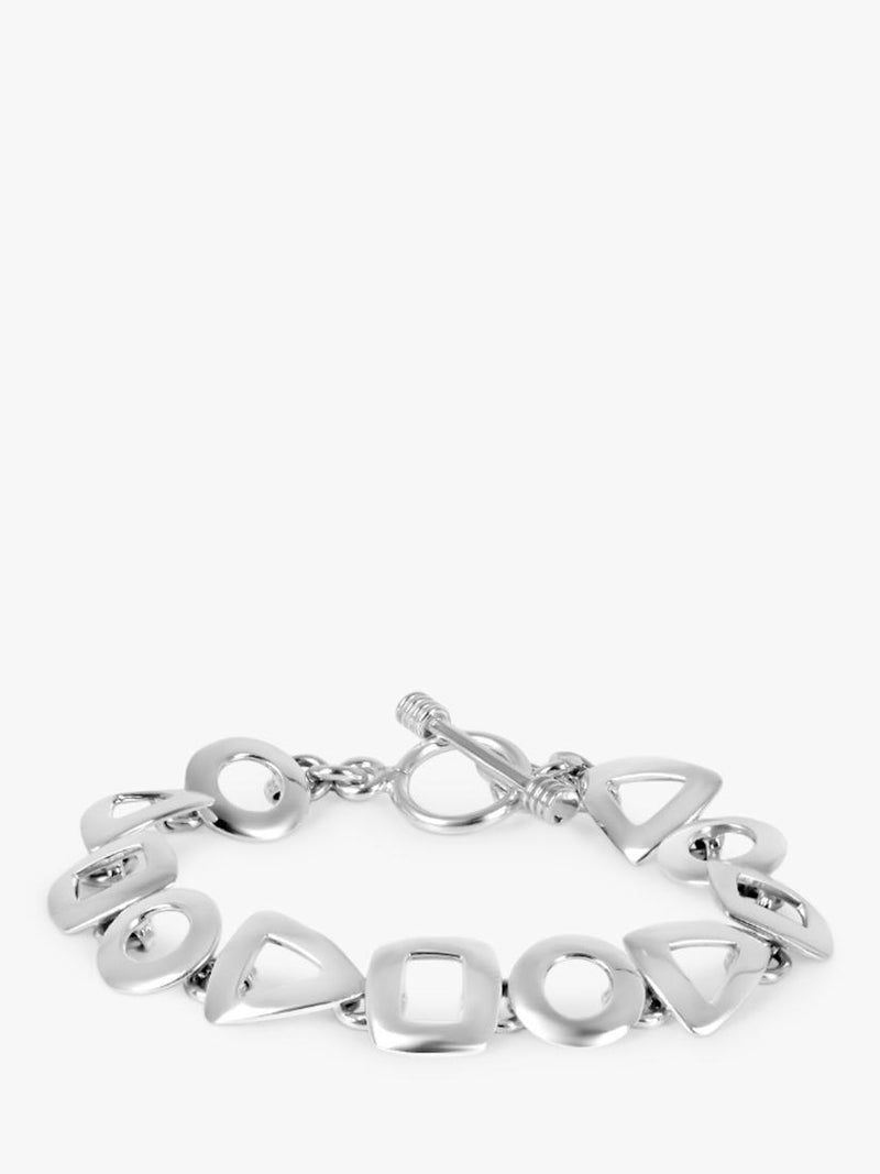 Andea sterling silver bracelet with cut out shapes, UK version