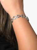 Andea sterling silver bracelet with cut out shapes, UK version
