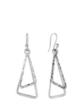 Andea sterling silver double triangle drop earrings - British product