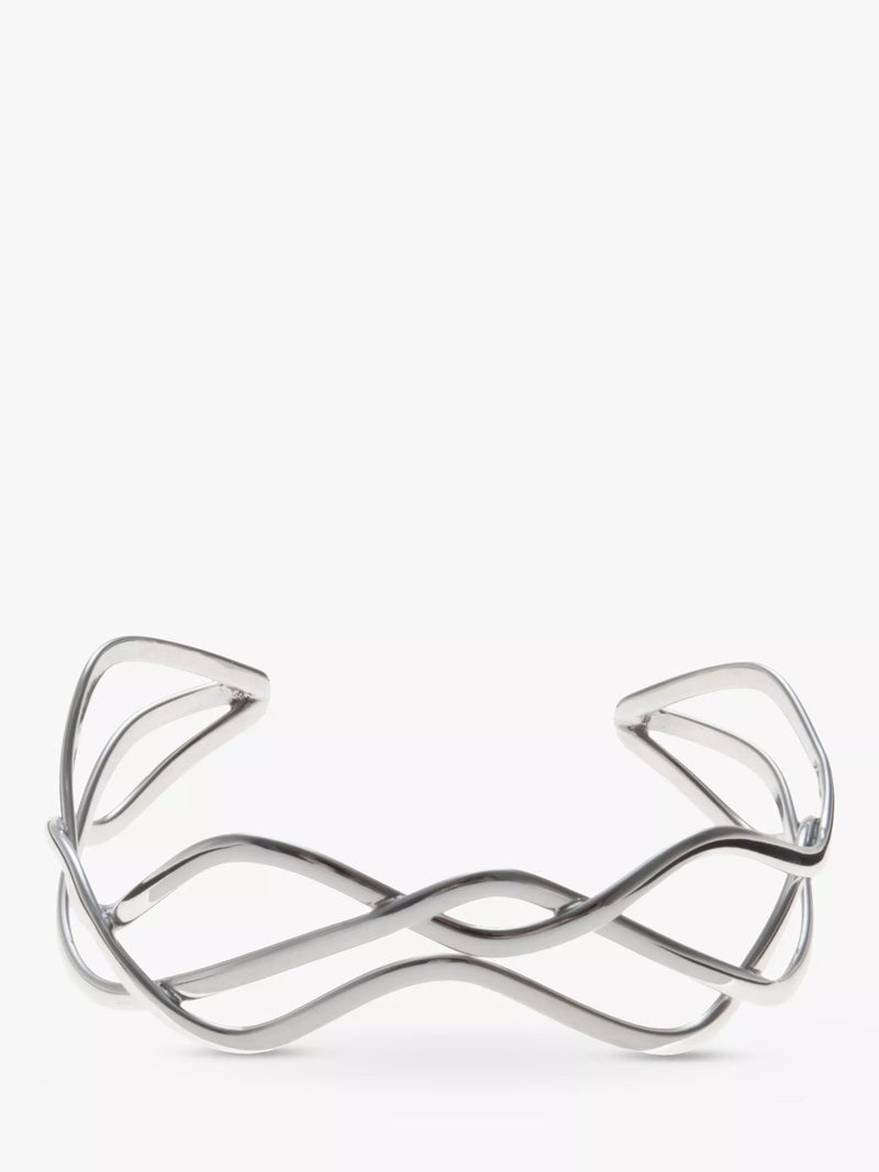 Andea sterling silver woven wire cuff bracelet (British brand)