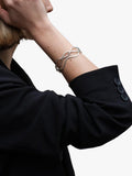 Andea sterling silver woven wire cuff bracelet (British brand)