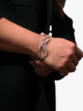 Andea sterling silver woven wire cuff bracelet (British brand)