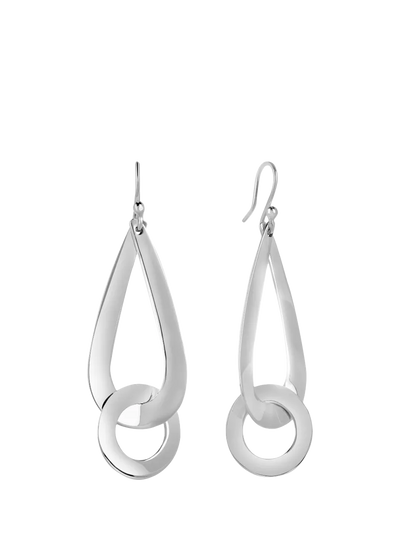 John Lewis Andea Sterling Silver Large Open Teardrop Earrings- Buy online at McGrocer