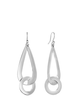 John Lewis Andea Sterling Silver Large Open Teardrop Earrings- Buy online at McGrocer
