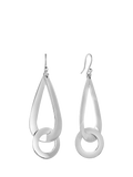 Andea sterling silver large open teardrop earrings, imported from the UK