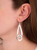 Andea sterling silver large open teardrop earrings, imported from the UK