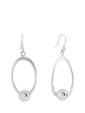Andea drop earrings oval and ball design 5cm (British brand)