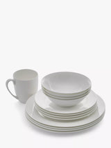 John Lewis Royal Worcester Serendipity Bone China Dinnerware Set, 16 Piece, White- Buy online at McGrocer